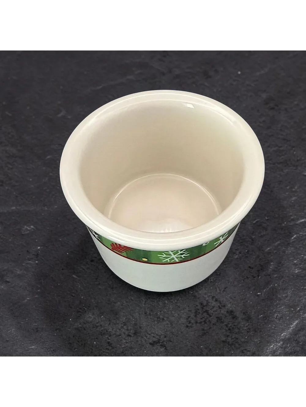 Small Longaberger Holiday One Pint Crock Christmas Snowflake Pottery In Box 3.5